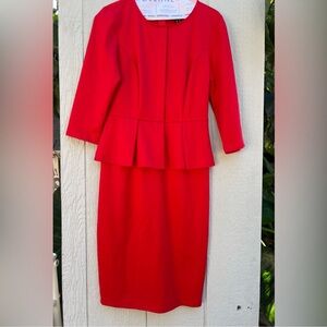 NWT VFShow red midi peplum dress